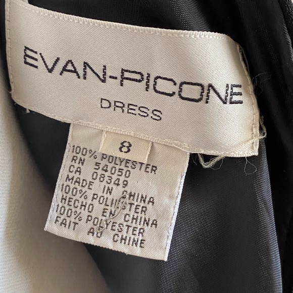 Evan-Picone Vintage Black Halter Style Party Vacation Dress- Sz- 8 - Picture 13 of 15